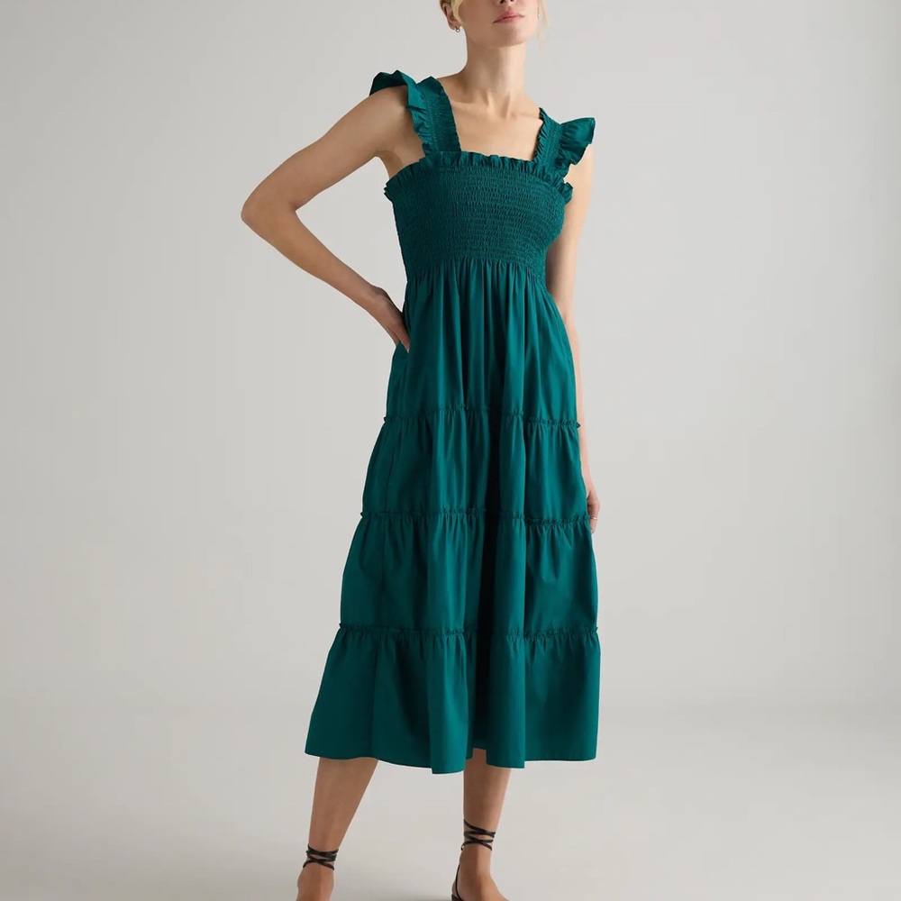 Elegant Teal Sleeveless Dress
